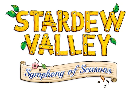 Das Logo von Stardew Valley mit dem Untertitel Symphony of Seasons